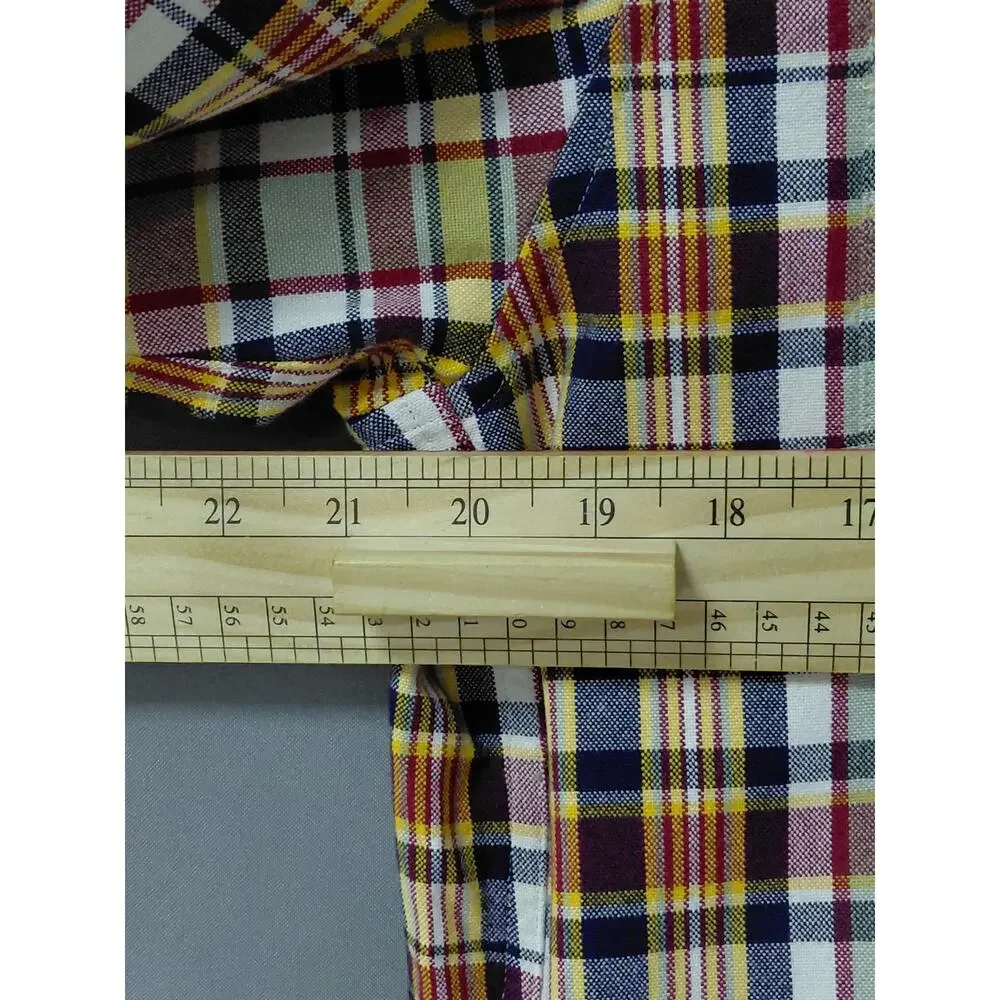 NWT J.Crew BN629 Down Multicolor Plaid Button-Down Shirt Men Size L